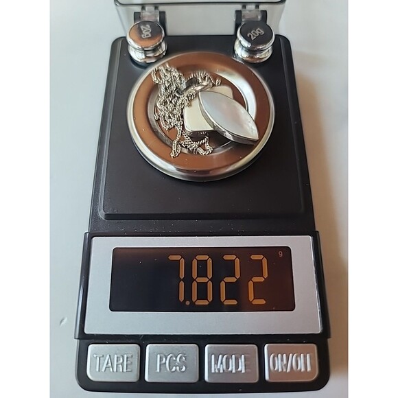 Sandy Baker 925 Sterling Silver MOP Pendant Necklace Vintage - Picture 5 of 10